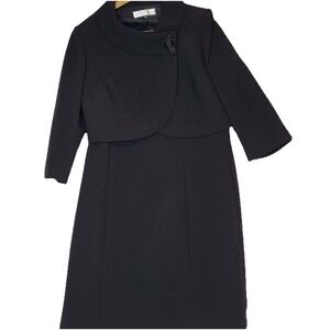 EUC Tahari Arthur S. Levine Women Petite 14P Dress Suit 2 Piece Jacket & Dress